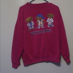 Vintage Magenta Wisconsin Sweatshirt